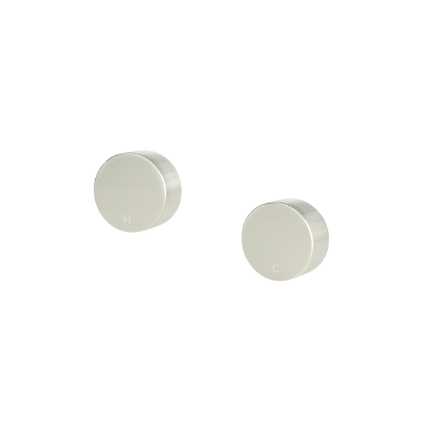 Meir Circular Wall Taps Brushed Nickel
