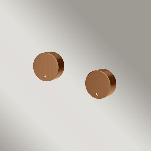Meir Circular Wall Taps Lustre Bronze