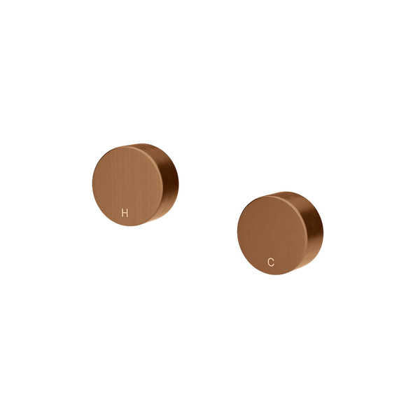 Meir Circular Wall Taps Lustre Bronze