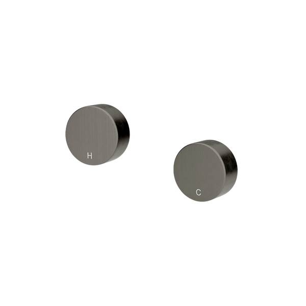 Meir Circular Wall Taps Shadow Gunmetal