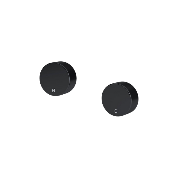 Meir Circular Wall Taps Matte Black