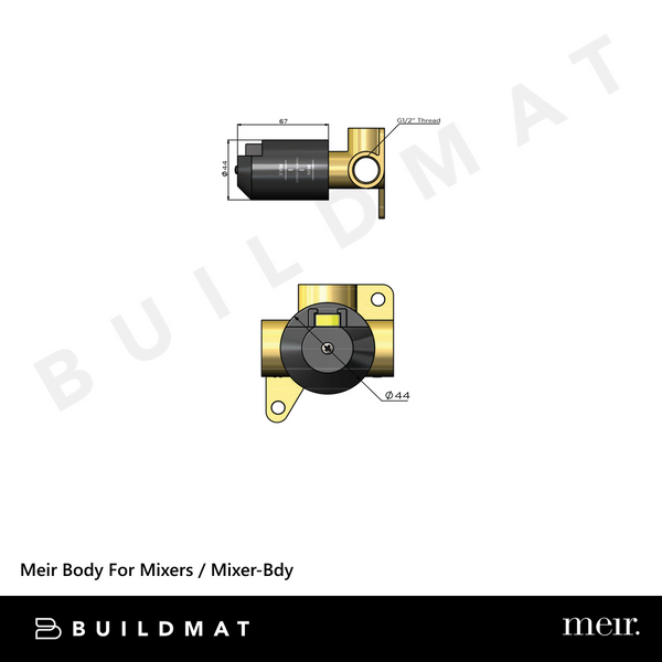 Meir In-Wall Mixer Body