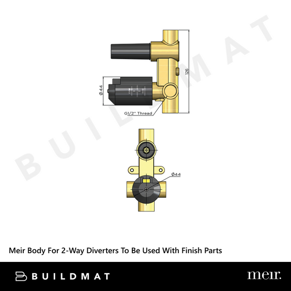 Meir In-Wall Body For 2-Way Diverters