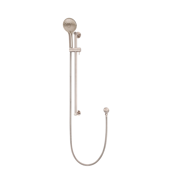 Meir Round Three Function Hand Shower On Rail Column Champagne