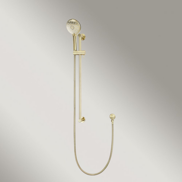 Meir Round Three Function Hand Shower On Rail Column Tiger Bronze