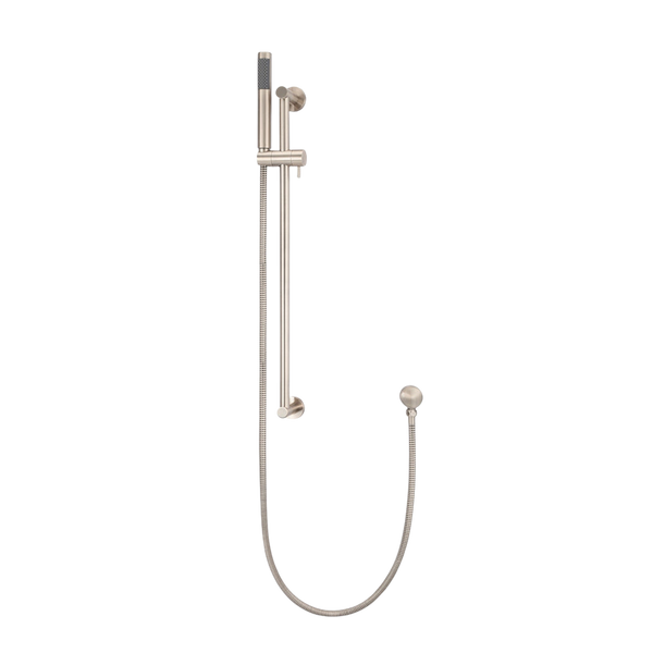 Meir Round Hand Shower On Rail Column Champagne