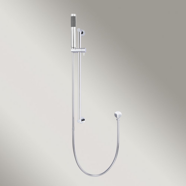 Meir Round Hand Shower On Rail Column Polished Chrome