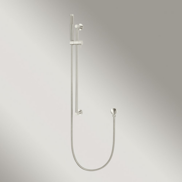 Meir Round Hand Shower On Rail Column Brushed Nickel