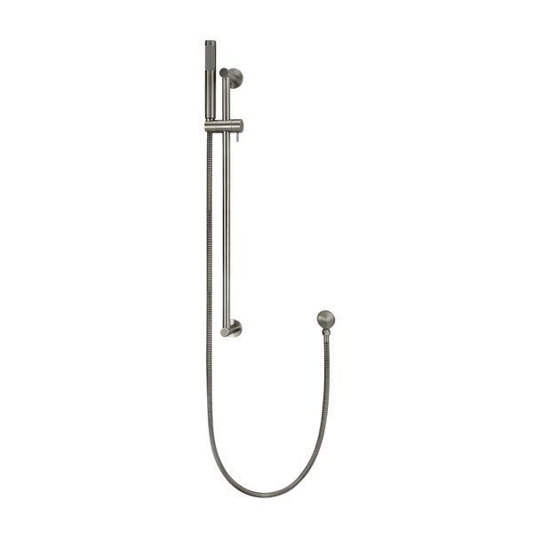 Meir Round Hand Shower On Rail Column Shadow Gunmetal