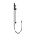 Meir Round Hand Shower On Rail Column Matte Black