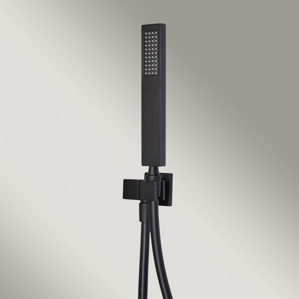 Meir Square Hand Shower On Swivel Bracket Matte Black