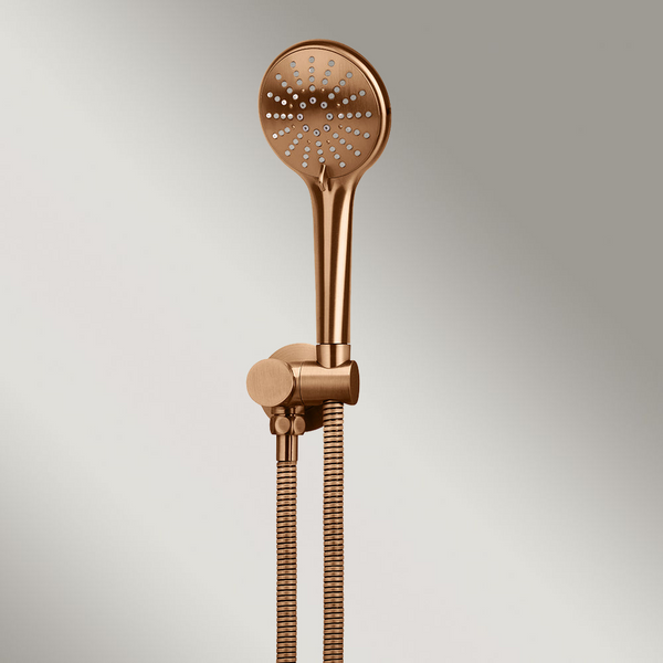 Meir Round Hand Shower On Swivel Bracket Lustre Bronze