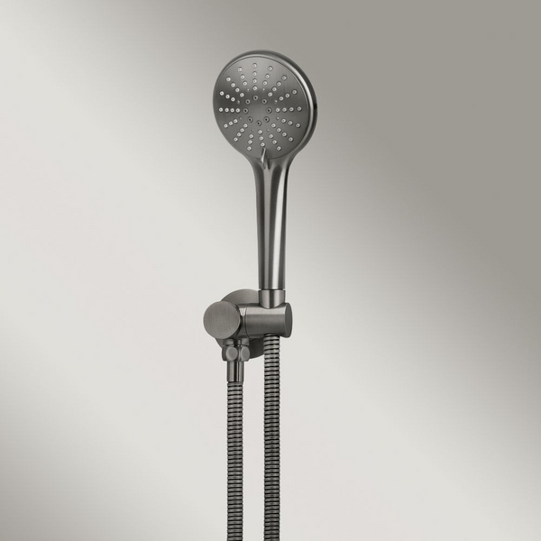 Meir Round Hand Shower On Swivel Bracket Shadow Gunmetal