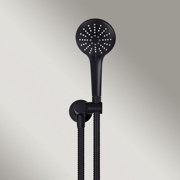 Meir Round Hand Shower On Swivel Bracket Matte Black