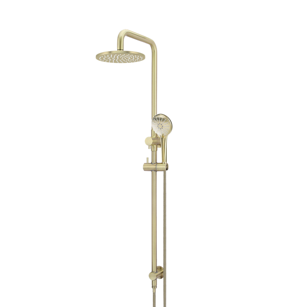 Meir Round Combination Shower Rail 200mm Rose Three Function Hand Shower Tiger Bronze
