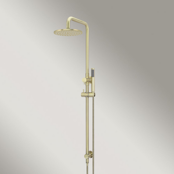 Meir Round Combination Shower Rail 200mm Rose Single Function Hand Shower Tiger Bronze