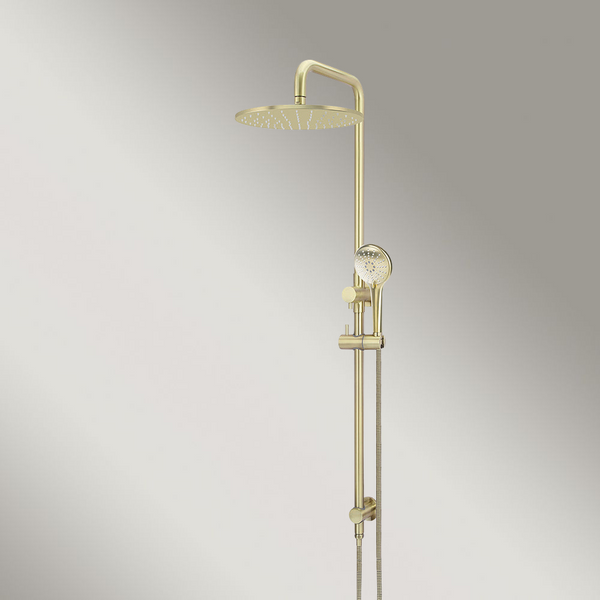 Meir Round Combination Shower Rail 300mm Rose Three Function Hand Shower Tiger Bronze
