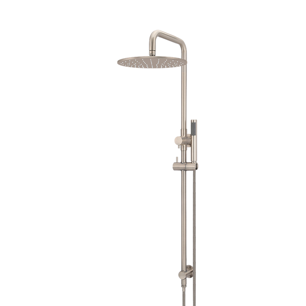 Meir Round Combination Shower Rail 300mm Rose Single Function Hand Shower Champagne