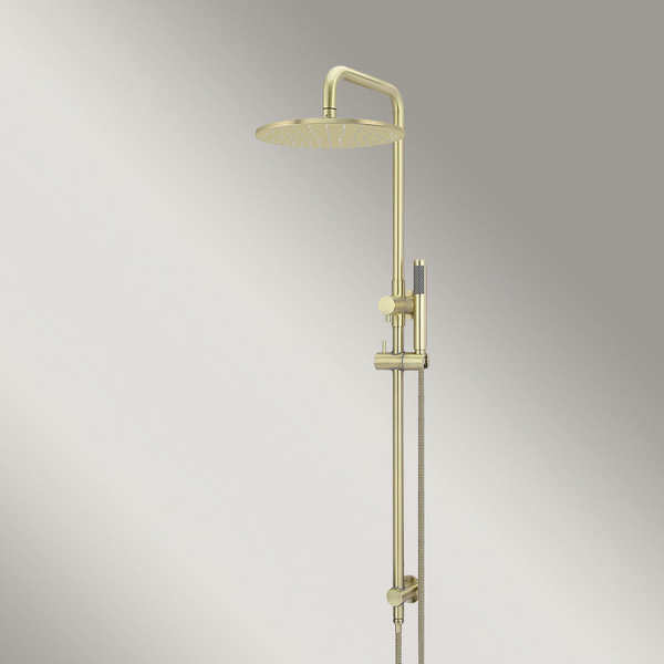 Meir Round Combination Shower Rail 300mm Rose Single Function Hand Shower Tiger Bronze