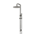 Meir Round Combination Shower Rail 300mm Rose Single Function Hand Shower Shadow Gunmetal