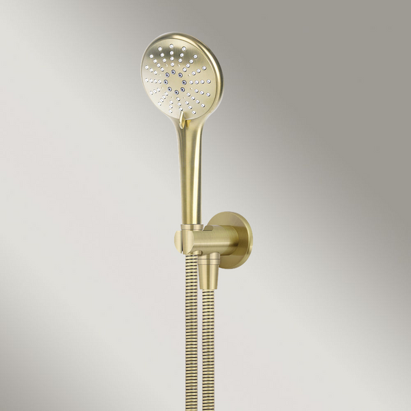 Meir Round Three Function Hand Shower On Fixed Bracket Tiger Bronze