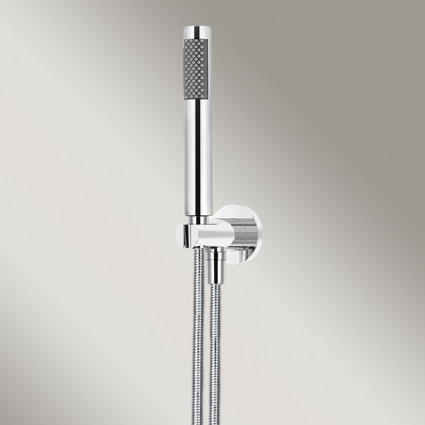 Meir Round Hand Shower On Fixed Bracket Polished Chrome