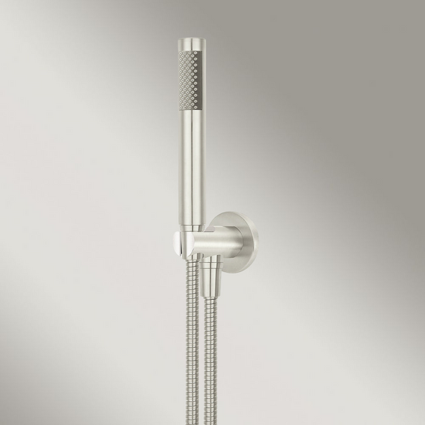Meir Round Hand Shower On Fixed Bracket Brushed Nickel