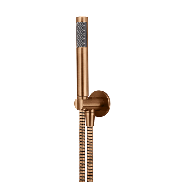 Meir Round Hand Shower On Fixed Bracket Lustre Bronze
