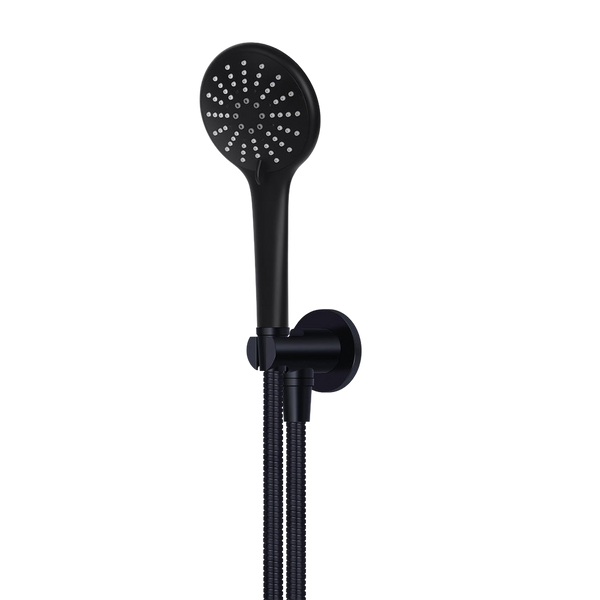 Meir Round Three Function Hand Shower On Fixed Bracket Matte Black