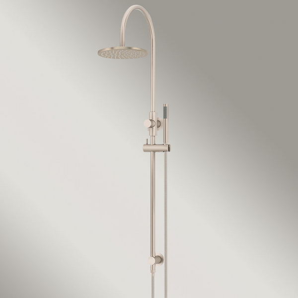 Meir 200mm Round Overhead Shower Set Single Function Hand Shower Champagne