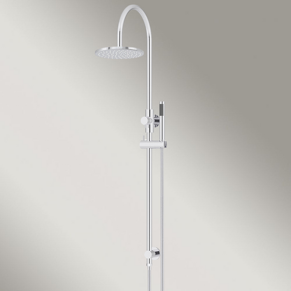 Meir 200mm Round Overhead Shower Set Single Function Hand Shower Polished Chrome