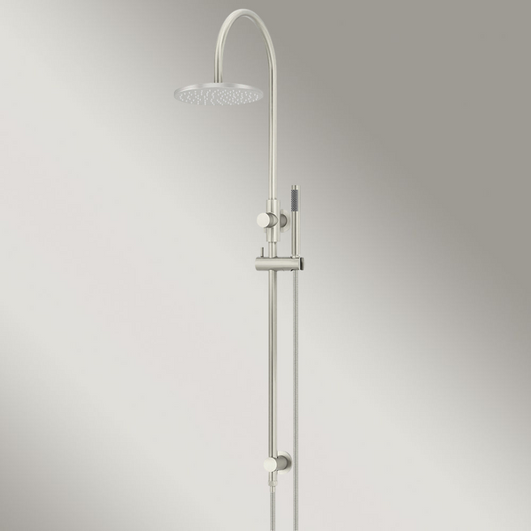 Meir 200mm Round Overhead Shower Set Single Function Hand Shower Brushed Nickel