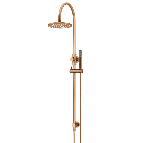 Meir 200mm Round Overhead Shower Set Single Function Hand Shower Lustre Bronze