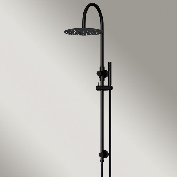 Meir 300mm Round Overhead Shower Set Single Function Hand Shower Matte Black