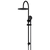 Meir 300mm Round Overhead Shower Rail Three Function Hand Shower Matte Black