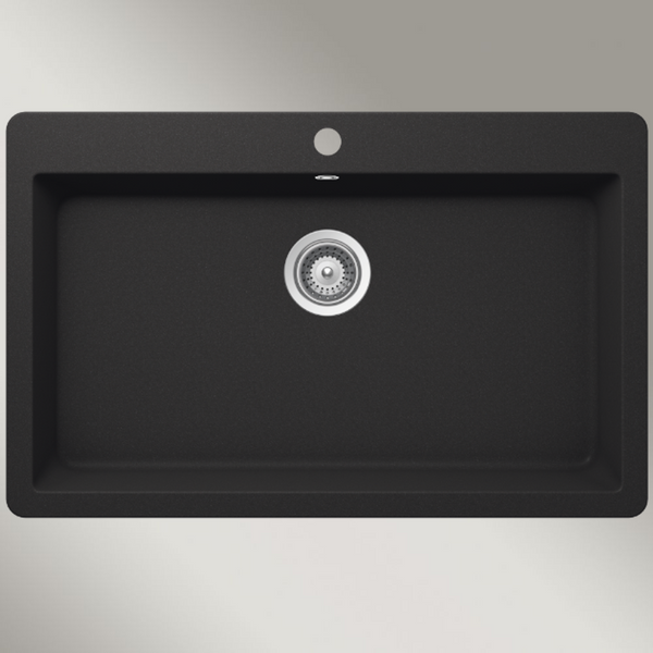 Schock Virtus Large Bowl 1 Tap Hole Onyx Black