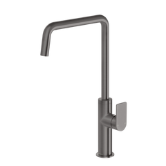 Phoenix Mekko Sink Mixer 190mm Squareline Lead Free Brushed Carbon