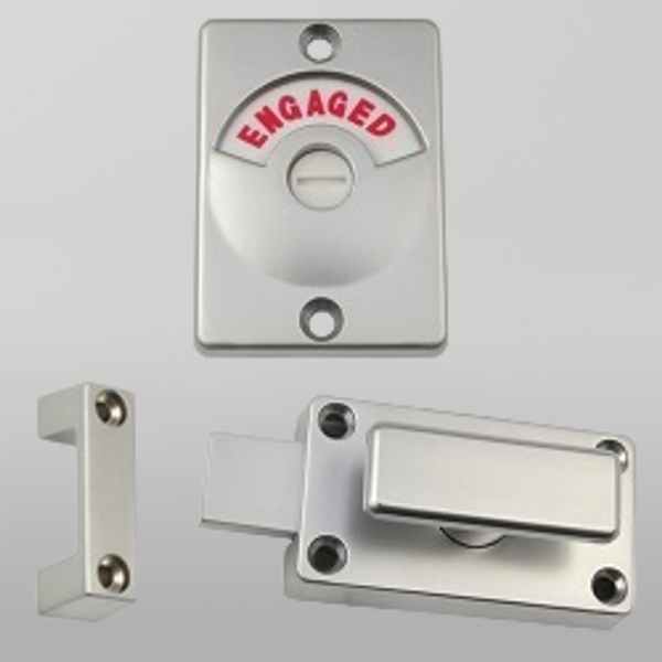 Metlam 100A T Handle Lock And Indicator Set Visible Fix In Satin Chrome Plate