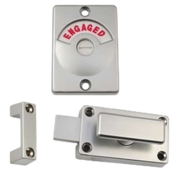 Metlam 100A T Handle Lock And Indicator Set Visible Fix In Satin Chrome Plate