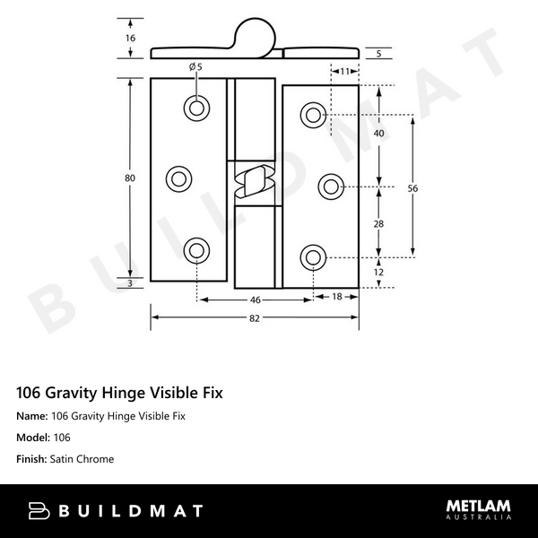 Metlam 106 Gravity Hinge Visible Fix