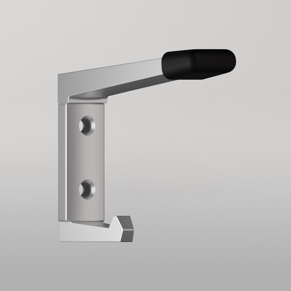 Metlam Coat Hook With Bumper In Satin Chrome Plate