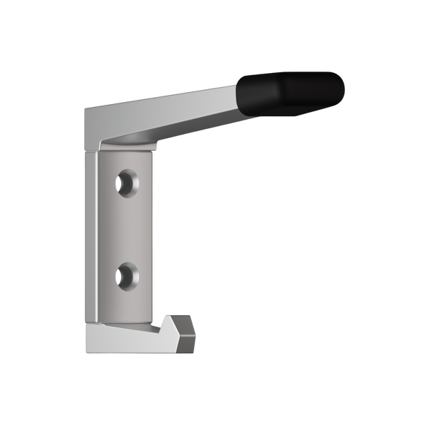 Metlam Coat Hook With Bumper In Satin Chrome Plate