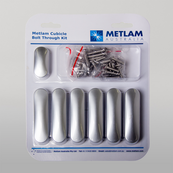 Metlam Bolt Through Kit In Satin Chrome Plate