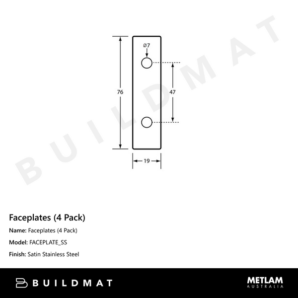 Metlam Faceplates (4 Pack)