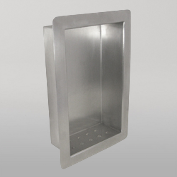 Metlam Anti-Ligature Recessed Soap And Shampoo Holder In Satin Stainless Steel
