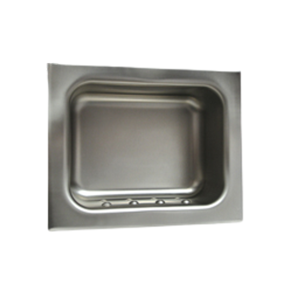 Metlam Anti-Ligature Recessed Heavy Duty Soap Holder In Satin Stainless Steel
