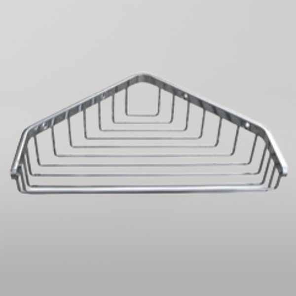 Metlam Large Corner Soap Basket In Bright Chrome Plate