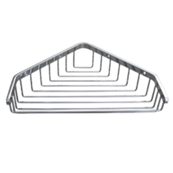 Metlam Large Corner Soap Basket In Bright Chrome Plate