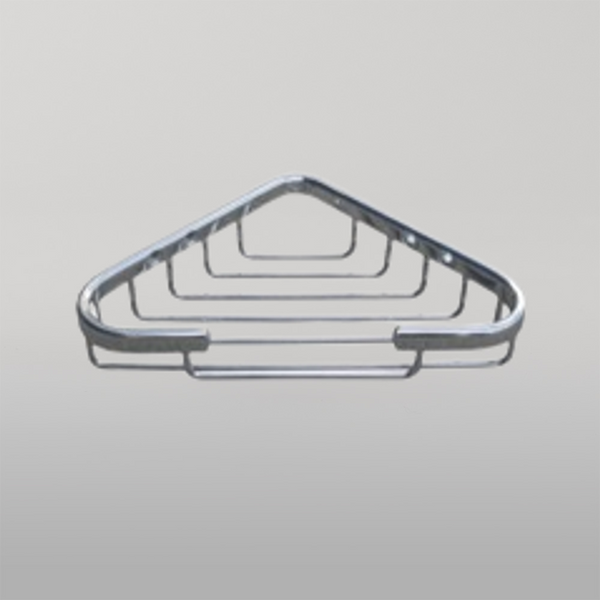 Metlam Corner Soap Basket In Bright Chrome Plate