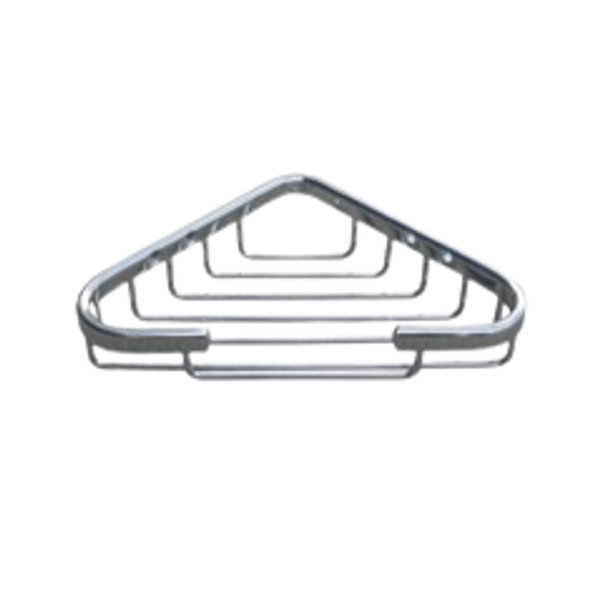 Metlam Corner Soap Basket In Bright Chrome Plate